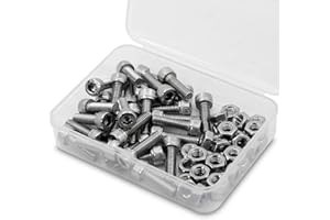 MINHER M6-1.0 x 16mm 40PCS Socket Head Cap Screws Bolts and Nuts Set 304 Stainless Steel 18-8 Allen Socket Drive