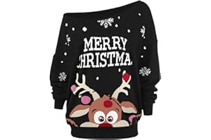 JOKELOMPLE 2022 Sudadera NavideñA Mujer - Sudaderas Divertido Estampado De NavideñO Sudadera Personalizada Mujer Jersey Navideno Familia Jersey Navidad Barato Jersey NavideñO Pareja Camisetas Blusas NavideñOs