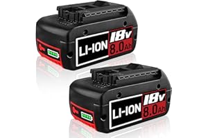 TERARRELL 2 Stück 8.0AH Li-Ion Ersatzakku für Bosch 18V Akku Lithium Kompatibel mit18Volt Serie BAT609 BAT609G BAT618 BAT618G BAT619, Ersatzakku Kompatibel mit Bosch Akku 18VWerkzeugen