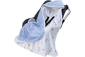 ‎LAT LEE AND TOWN LAT Baby Einschlagdecke Babyschale - Decke Kinderwagen 90x90cm 100% Baumwolle Universal Babydecke Doppelseitig Ganzjahresdecke für Buggy Autositz