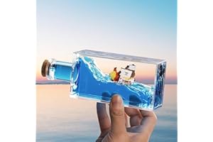FIYSON Flacone liquido per navi da crociera – Inaffondabile barca in una scatola, One Piece – Mille Sunny Nave Collection, Never Sink Fluid Drift, per tavolo e auto decorazione (stile 1)