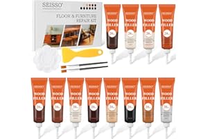 SEISSO Kit de Restauration du Bois, Réparation du Bois, Stylo de Retouche pour Meuble, Réparation des Rayures, Kit Réparation Parquet Stratifié