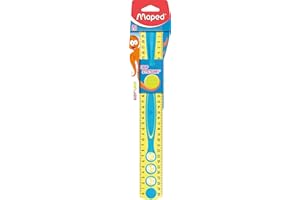 Maped - Triplo decimetro My First Righle Kidy'Grip - righello da 30 cm - Righello di tracciamento - Sistema Grip antiscivolo, doppia gradazione Ultra-leggibile - Blu/Verde
