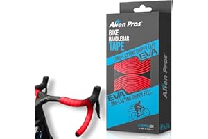 Alien Pros Ruban de Guidon de Vélo Matière EVA (Lot de 2) - Améliorez la Prise en Main de Votre Vélo Grâce à ce Ruban de Guidon de Vélo (Rouge)