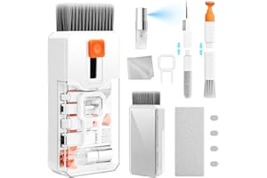Ordilend Tutto in Uno Kit Pulizia Tastiera pc Computer Laptop Spazzola Pulisci Schermo per airpods iphone ipad macbook Tablet Auricolari Bluetooth Smartphone Earbuds Headphones Fotocamera con brevetto