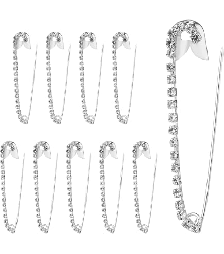Beaupretty 2 Spille Balia A Catena Per Vestiti, Clip Regolabili Per Gonne E Pantaloni, Design Elegante Color Oro - 3