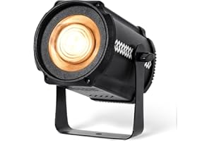 UKFOG 120W LED Par Foco COB Faro Luces de Lavado Blanco Cálido Luces de escenario blanco frío DMX512 Sonido activado DJ Luces de discoteca para iglesia fiestas boda teatro eventos en vivo escenario
