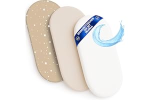 TOTSY BABY Drap Housse Cododo pour Nacelle Ensemble de 2 Draps Lot de 3 : 35x75 cm avec Protege Matelas Impermeable - Alese Bebe Compatible avec Berceaux Landeau Couffin et Poussette Enfant 35 x 75
