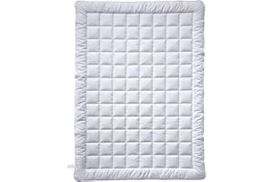 billerbeck Bettdecke Simone Superlight - Seidenbettdecke – 135 x 200 cm – Sommerdecke, kühlende Bettdecke, leichte Sommerdecke – 100 % Baumwoll-Bezug, Weiß