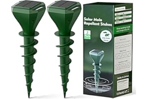 MEKEET 2er Pack Maulwurf Vertreiber Testsieger, WüHlmaus Vertreiben, Maulwurfschreck, Gegen Wühlmäuse & Maulwurf Im Garten, Wasserdicht Ip65, Ultraschall Maulwurf Ratten, maulwurfabwehr, Maulwürfe