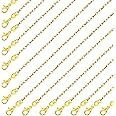 26 Pack Gold Necklace Chains for Jewellery Making, Bulk Gold Plated Cable Chain Snake Link Cable Jewelry Chain DIY Chains for Men Women Necklace Bracelet DIY Jewellery Making Repair (18Inches 1.6mm)