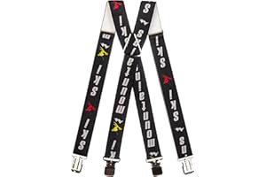 Olata Bretelle Elastiche a Forma di X, Regolabili, per Salopette da Sci con Metallo