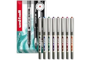 uni-ball EYE - UB-157E Rollerball Pens - 0.7mm Nib - Essential Set - Pack of 8 - In Envelope Gift Set Packaging