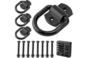 Venussar 4 Stück Anschlagpunkte schraubbar 5400KG, Schwerlast Zurrösen für Anhänger, D Ring Zurrösen mit Schrauben, Ladungssicherung LKW Boot Autos