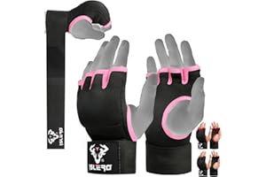 Islero Fasce per le mani da boxe 93 cm Rapide Lunghe cinghie da polso Guanti interni in Gel Elastico Protezione Pugno Imbottito Muay Thai MMA Arti Marziali Punching Speed Bag Bende Allenamento