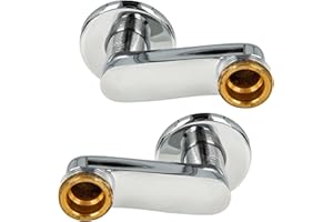 tecuro S-Anschluss versetzt um 60 mm, für Wandarmaturen, 2-er Set, Anschluss wandseitig 1/2 Zoll AG, Armaturenseitig 3/4 Zoll AG, inkl. Rosetten