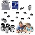 Magnetic Chess Game, Magnetic Chess Set Magnet Game with Magnetic Effect, Portable Magnetic Chess with 20 Magnetic Pieces, Party Supplies for Family Gathering and Travel Magnetic Chess Game Stones