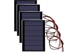 RUNCCI-YUN 4pcs 3 V, 65 x 48 mm Micro Mini Células de Panel Solar ，policristalino,De Epoxy Panel Solar,portátil,para Hogar DIY, Proyectos Científicos - Juguetes - Cargador de Batería