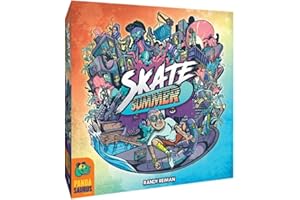 Pandasaurus Games Skate Summer - Gra planszowa - Gra strategiczna - Zabawna gra rodzinna dla dorosłych i młodzieży - Wiek 14+ - Dla 2-5 graczy - Język angielski