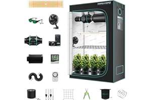 Mars Hydro TSL2000 Kit Culture Indoor Lampes De Croissance，1680d 120x60x180cm Tente De Culture ，Chambre De Culture Kit Complet ，Spectre Complet UV IR avec Kit De Filtre pour Ventilateur en Ligne 4"