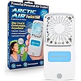 Arctic Air Ventilador port&aacute;til, mini ventilador de mano de bolsillo, enfriador de aire personal recargable con tecnolog&iacute;a Hyd