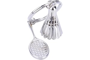 UOOOM Metal Keyring Badminton Racket and Shuttlecock Key Chain Pendant