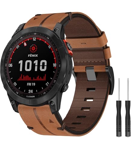 Correa De Piel De 22mm Para Garmin Fenix 7/6/5 Y Forerunner 955/945 – Cierre De Acero Inoxidable