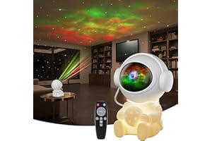 FOKKY Astronaut Galaxy Projector, Night Light Adjustable Brightness Speed & Timer, Star Projector with Remote Control, Led Lights 360°Adjustable Space for Decor Bedroom Ceiling/Party/Game Room (Art Deco)