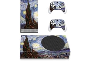 PlayVital The Starry Night Custom Vinyl Skins for Xbox Series S, Wrap Decal Cover Stickers for Xbox Series S Console Controller