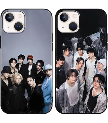 Nurkorki 2 Piezas Negro Funda Para Samsung Galaxy A33 5G 6,4",KPOP Stray Kids Boys Skzoo Lindo Diseño Case,Carcasa Protección Para Cartoon Silicona Bumper Cover Para Niñas,Mujeres,SKZ Fans,Comics