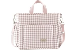 Cambrass - Bolso Carro Maternal para Bebe - Organizador para Pañales y Otras Cosas de Maternidad - Vicky Rosa 16x43x37 Cm