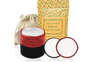 THE SUPPLY REPUBLIC 3 Layers 22 Pack Reusable Make up Remover Pads, Organic Bamboo Cotton Wool Rounds, Washable Laundry Bag and Kraft Pouch for Storage, Eco Friendly Face Beauty Products for All Skin Types Adults & Kids