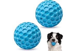 Nobleza Pelota Perros con Sonido, 2 Unidad Pelota de Juguete para Perros Interactivo, Indestructible Squeak Juguetes para Perro, Pelota Fun para Masticar Jugar Entrenamiento, Ø 8cm