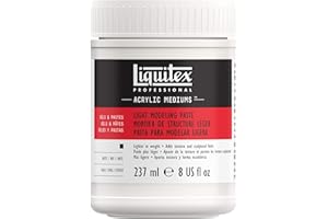 ‎LIQUITEX Liquitex 6808 Professional leichte Modellierpaste - Strukturgel, leichte elastische Struktur-Paste von pastoser, spachtelbarer Konsistenz - 237ml Topf, Weiß