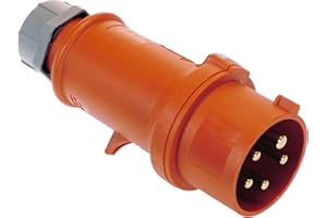 as - Schwabe 61422 MENNEKES CEE-Stecker 400V/32A, rot, mit Schraubanschluss