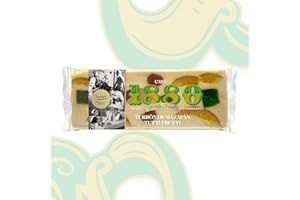 1880 - Turrón au Massepain Tutti-Frutti "Rilsan" 300g, Tablette aux Amandes Sélectionnées, Texture Crémeuse, Qualité Suprême, Nougat Classique, Fait Main, Recette Traditionnelle, Cadeau de Noël