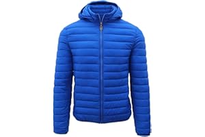 CIABALÙ Piumino Uomo 100 Grammi con Cappuccio Removibile Giubbotto Mezza Stagione con Collo Alto Giacca con Vestibilità Slim Fit