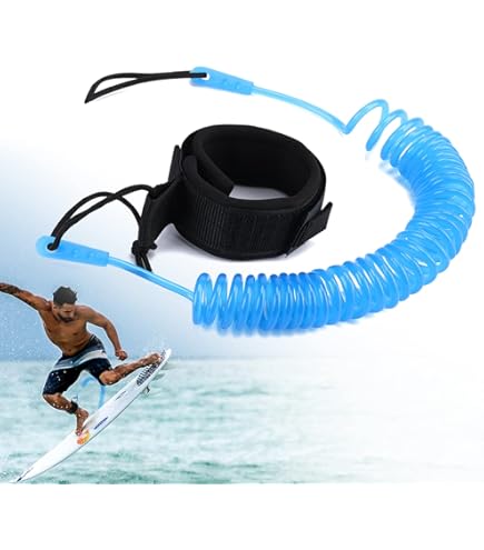 Leash Per SUP Victory Premium - 9'0 Coil, 8mm Uretano, Doppio Girevole - Per Ginocchio E Sicurezza