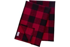 Solino Home Linen Kitchen Towels Set of 2 - Red and Black 16.5 x 26.5 Inch - 100% Pure Linen Buffalo Check Kitchen/Tea Towels - Machine Washable and Handcrafted from European Flax