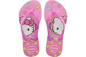 Havaianas - Slim Hello Kitty, Comfortable, Durable, and Lightweight Flip-Flops, Hello Kitty Print, Non-Slip Sole, Girls