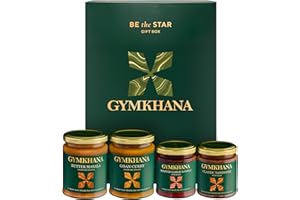 Gymkhana Indian Sauces and Marinades - Be The Star Gift Box - Indian Food Gifts for Cooks, Gourmet Food Hamper for Christmas - 2 Curry Sauce Flavours & 2 Marinade Sauces