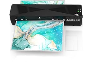 ‎KEJECTOR Kejector Laminiergerät A4 für A4 A5 A6 A7 mit 9pcs Laminierfolien, Heiß und Kalt Laminiermaschinen, Laminiermaschinen für Zuhause, Schule, Büro