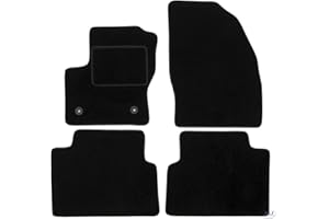 J&J AUTOMOTIVE | Velours Fußmatten Autotepiche Passend Für C-Max 2010-2019, Genaue Passform, rutschfeste Untregrund, Verstärkt Im Pedalbereich, Vorne Und Hinten, mit Befestigungen