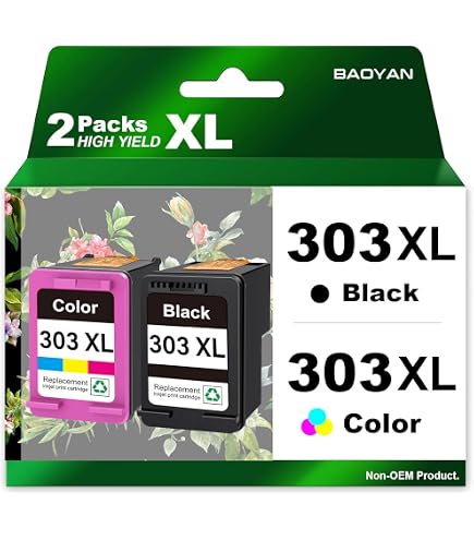 303XL - 2 Cartouches d'encre compatibles pour HP 303 XL Noir + Couleur