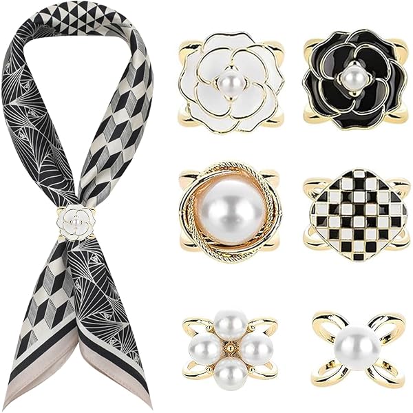 JINJUMEI 6 Pièces Soie Écharpe Boucle Clip, Boucle De Foulard Clip Foulard Et Vêtement Pince à Foulard En Métal Broches Clip Foulard Pour Robes De JINJUMEI 6 Pièces Soie Écharpe Boucle Clip, Boucle De Foulard Clip Foulard Et Vêtement Pince à Foulard En Métal Broches Clip Foulard Pour Robes De