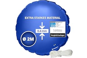 Veddelholzer XXL Ø2 m Poolkissen rund Set Inkl. 6 m Befestigungsseil & Reparaturkit Luftkissen zur Poolabdeckung. Perfektes Pool Zubehör zur Überdachung Abdeckung im Winter und bei schlechtem Wetter