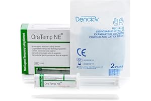 Temporary Luting Cement, Self-Curing, Non - Eugenol, Easy to Mix, Cementing For Crowns, Bridges, Inlays, Onlays, Splints, Tooth Repair Kit with Pair of Denclov Gloves