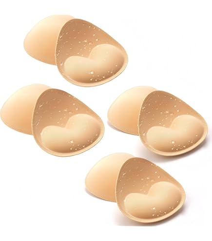 3 Paires Coussinets Soutien-Gorge Triangle Amovibles - Push-Up Respirants Noir/Blanc/Chair