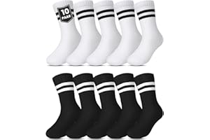 Kyopp 5/10 par skarpet dla chłopców i dziewczynek, oddychające skarpety typu sneaker w paski