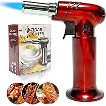 Cannello Da Cucina A Gas Portatile - Fiamma Regolabile Con Blocco Di Sicurezza, Per Dessert E Campeggio